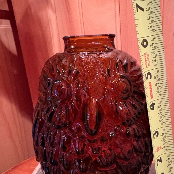 Amber Glass “Wise Ole Owl” bank - Picture 6 of 7
